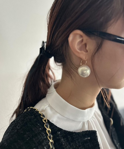 Kotoe(コトエ)の「【2サイズ】ビッグパールピアス(ピアス(両耳用)・レディース・ホワイト系その他/ホワイト・FREE)」の5枚目の写真