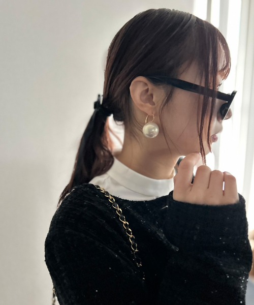 Kotoe(コトエ)の「【2サイズ】ビッグパールピアス(ピアス(両耳用)・レディース・ホワイト系その他/ホワイト・FREE)」の4枚目の写真