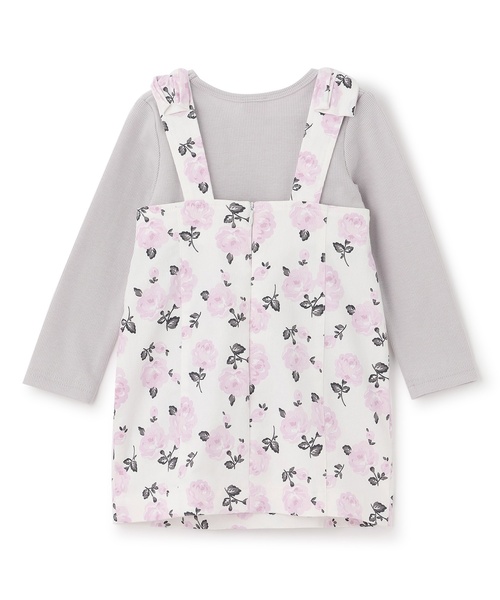 petit main(プティマイン)の「【リンク】肩リボンジャンスカセット(ジャンパースカート・キッズ・アイボリー/ピンク/ネイビー・120cm/100cm/80cm/110cm/130cm/90cm)」の10枚目の写真