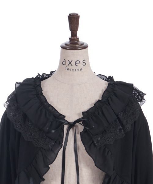 axes femme（アクシーズファム）の「フリルカットソーボレロ（カーディガン/ボレロ・レディース・ブラック/ピンク/キナリ・FREE）」の20枚目の写真