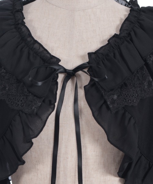 axes femme（アクシーズファム）の「フリルカットソーボレロ（カーディガン/ボレロ・レディース・ブラック/ピンク/キナリ・FREE）」の18枚目の写真