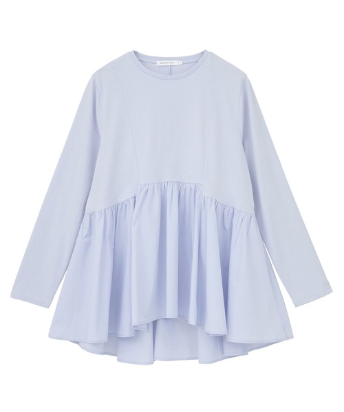 AMERICAN HOLIC（アメリカンホリック）の「布帛切替ペプラムプルオーバー（Tシャツ/カットソー・レディース・ブルー/オフホワイト/ブラック・L/M）」の21枚目の写真