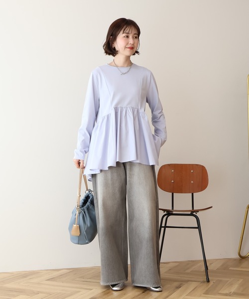 布帛切替ペプラムプルオーバー（Tシャツ/カットソー）｜AMERICAN HOLIC