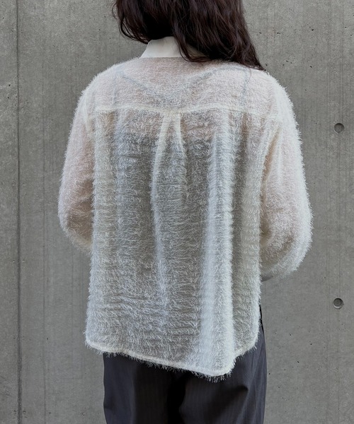 &g'aime(アンジェム)の「【&g'aime 】フェザーテールカットシャツ Feather Tail-Cut Shirt(シャツ/ブラウス・レディース・ブラック/グレー/ホワイト・FREE)」の10枚目の写真