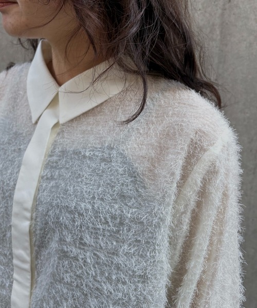 &g'aime(アンジェム)の「【&g'aime 】フェザーテールカットシャツ Feather Tail-Cut Shirt(シャツ/ブラウス・レディース・ブラック/グレー/ホワイト・FREE)」の11枚目の写真