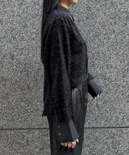 &g'aime(アンジェム)の「【&g'aime 】フェザーテールカットシャツ Feather Tail-Cut Shirt(シャツ/ブラウス・レディース・ブラック/グレー/ホワイト・FREE)」の18枚目の写真