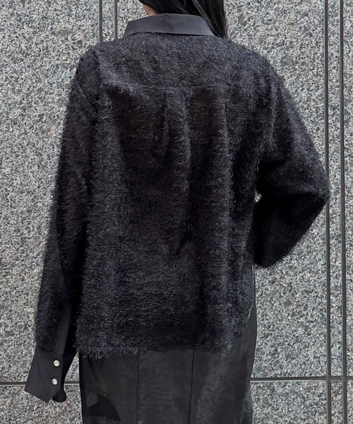 &g'aime(アンジェム)の「【&g'aime 】フェザーテールカットシャツ Feather Tail-Cut Shirt(シャツ/ブラウス・レディース・ブラック/グレー/ホワイト・FREE)」の21枚目の写真