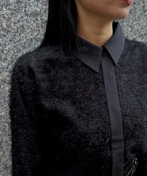 &g'aime(アンジェム)の「【&g'aime 】フェザーテールカットシャツ Feather Tail-Cut Shirt(シャツ/ブラウス・レディース・ブラック/グレー/ホワイト・FREE)」の22枚目の写真