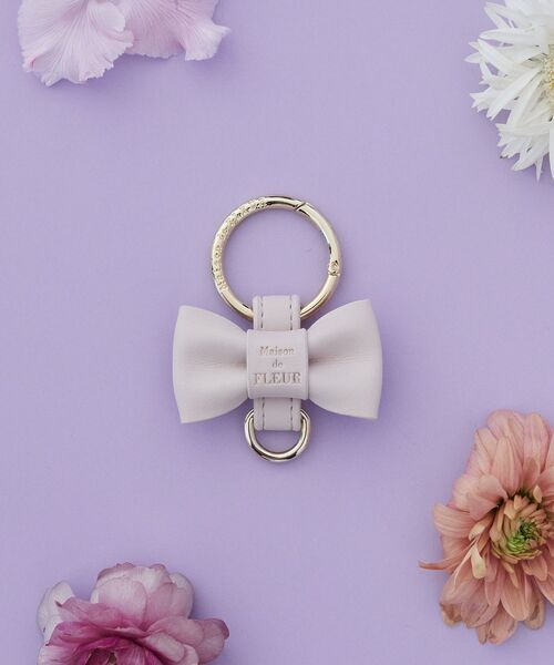 Maison de FLEUR（メゾンドフルール）の「リボンキーリング（チャーム・レディース・ラベンダー/ネイビー/ブラック/ピンク・FREE）」の6枚目の写真