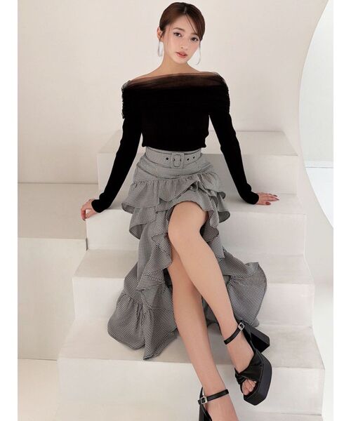 RESEXXY（リゼクシー）の「ランダムフリルボリュームスカート（スカート・レディース・チャコールグレー/ブラック/その他1・FREE）」の7枚目の写真