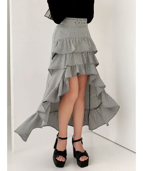 RESEXXY（リゼクシー）の「ランダムフリルボリュームスカート（スカート・レディース・チャコールグレー/ブラック/その他1・FREE）」の8枚目の写真