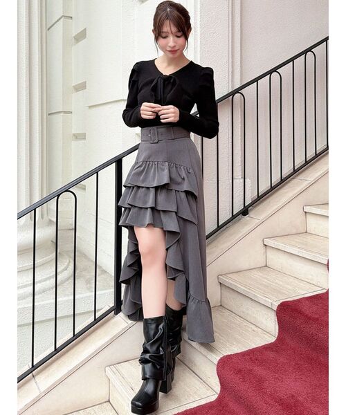 RESEXXY（リゼクシー）の「ランダムフリルボリュームスカート（スカート・レディース・チャコールグレー/ブラック/その他1・FREE）」の10枚目の写真