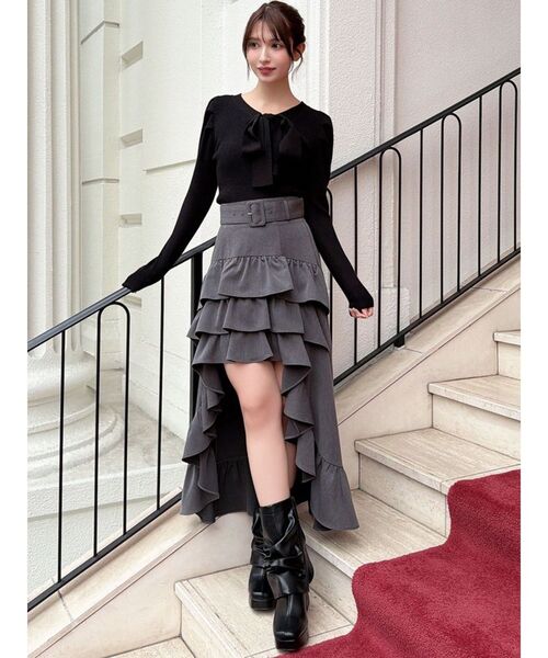 RESEXXY（リゼクシー）の「ランダムフリルボリュームスカート（スカート・レディース・チャコールグレー/ブラック/その他1・FREE）」の11枚目の写真