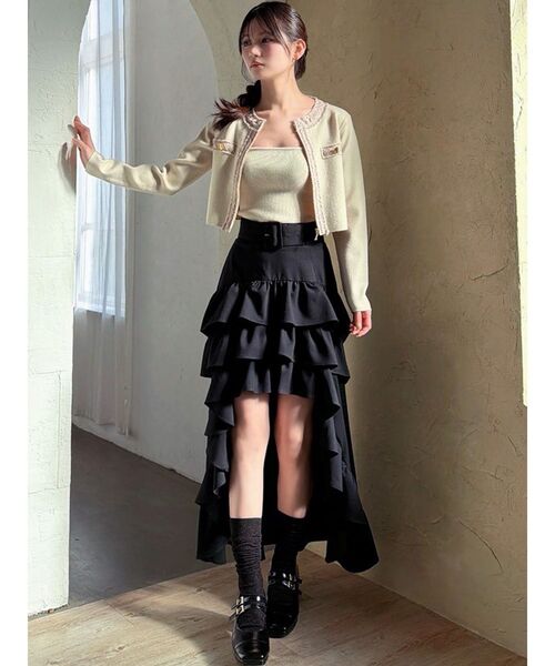 RESEXXY（リゼクシー）の「ランダムフリルボリュームスカート（スカート・レディース・チャコールグレー/ブラック/その他1・FREE）」の13枚目の写真