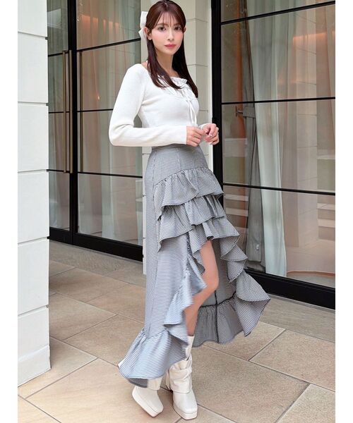 RESEXXY（リゼクシー）の「ランダムフリルボリュームスカート（スカート・レディース・チャコールグレー/ブラック/その他1・FREE）」の16枚目の写真