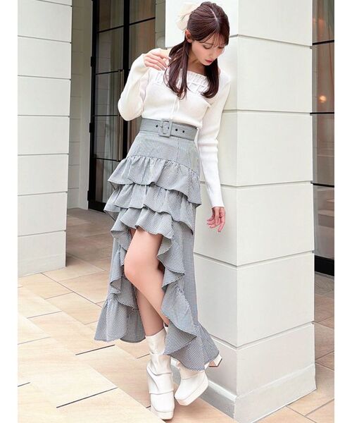 RESEXXY（リゼクシー）の「ランダムフリルボリュームスカート（スカート・レディース・チャコールグレー/ブラック/その他1・FREE）」の17枚目の写真