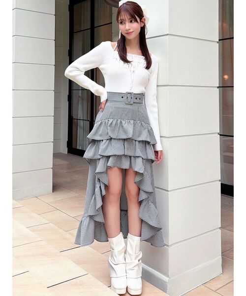 RESEXXY（リゼクシー）の「ランダムフリルボリュームスカート（スカート・レディース・チャコールグレー/ブラック/その他1・FREE）」の18枚目の写真