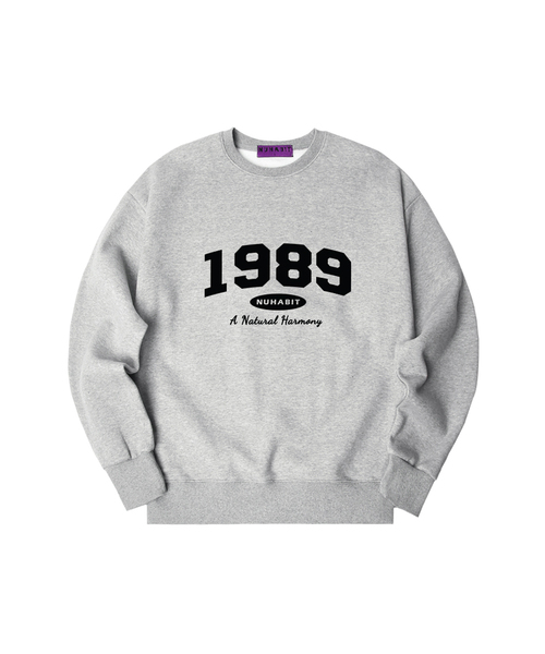 NUHABIT(ニューハビット)の「N/H DAILY CLOTHES オーバーサイズ 起毛 スウェット_グレー (SOM4-4NH1191)(スウェット・メンズ・グレー・LARGE/MEDIUM/X-LARGE)」の1枚目の写真