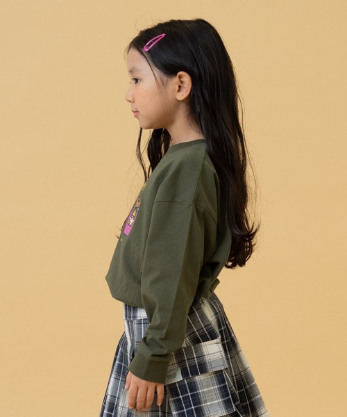 and D. petit main（アンドディープティマイン）の「【親子リンク】【365D】OFUZAKEおにいちゃんロンT（Tシャツ/カットソー・キッズ・カーキ/ライトグレー/ベージュ系その他/ホワイト・110cm/140cm/120cm/130cm/100cm/90cm）」の5枚目の写真