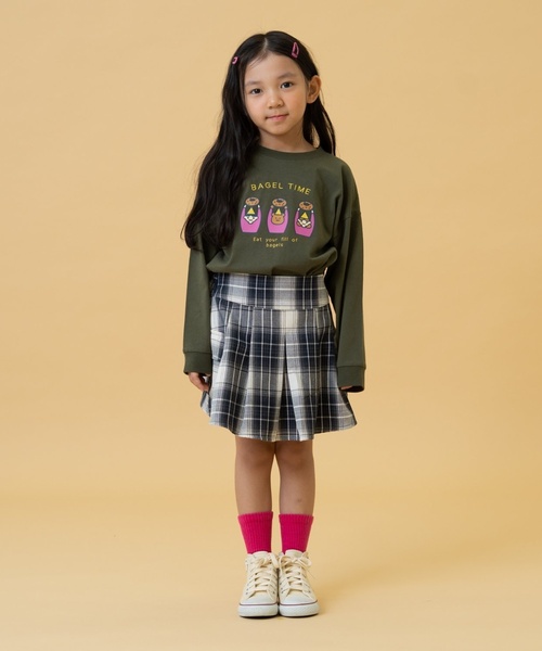 and D. petit main（アンドディープティマイン）の「【親子リンク】【365D】OFUZAKEおにいちゃんロンT（Tシャツ/カットソー・キッズ・カーキ/ライトグレー/ベージュ系その他/ホワイト・110cm/140cm/120cm/130cm/100cm/90cm）」の7枚目の写真