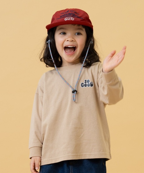 and D. petit main（アンドディープティマイン）の「【親子リンク】【365D】OFUZAKEおにいちゃんロンT（Tシャツ/カットソー・キッズ・カーキ/ライトグレー/ベージュ系その他/ホワイト・110cm/140cm/120cm/130cm/100cm/90cm）」の8枚目の写真