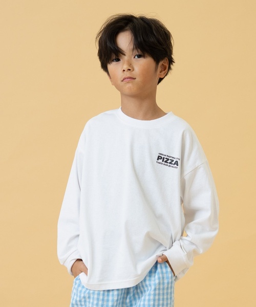 and D. petit main（アンドディープティマイン）の「【親子リンク】【365D】OFUZAKEおにいちゃんロンT（Tシャツ/カットソー・キッズ・カーキ/ライトグレー/ベージュ系その他/ホワイト・110cm/140cm/120cm/130cm/100cm/90cm）」の17枚目の写真