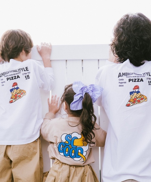 and D. petit main（アンドディープティマイン）の「【親子リンク】【365D】OFUZAKEおにいちゃんロンT（Tシャツ/カットソー・キッズ・カーキ/ライトグレー/ベージュ系その他/ホワイト・110cm/140cm/120cm/130cm/100cm/90cm）」の18枚目の写真