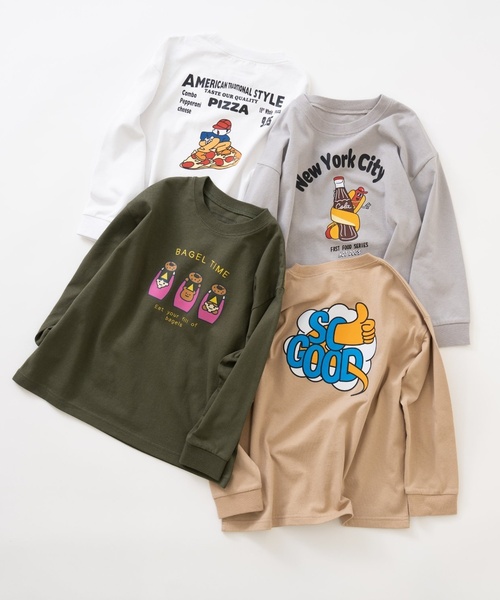 and D. petit main（アンドディープティマイン）の「【親子リンク】【365D】OFUZAKEおにいちゃんロンT（Tシャツ/カットソー・キッズ・カーキ/ライトグレー/ベージュ系その他/ホワイト・110cm/140cm/120cm/130cm/100cm/90cm）」の19枚目の写真