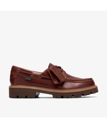 Clarks（クラークス）の「Cleyhill Boat.   レディース クレイヒルボート (ダークブラウンレザー)（モカシン/デッキシューズ）」