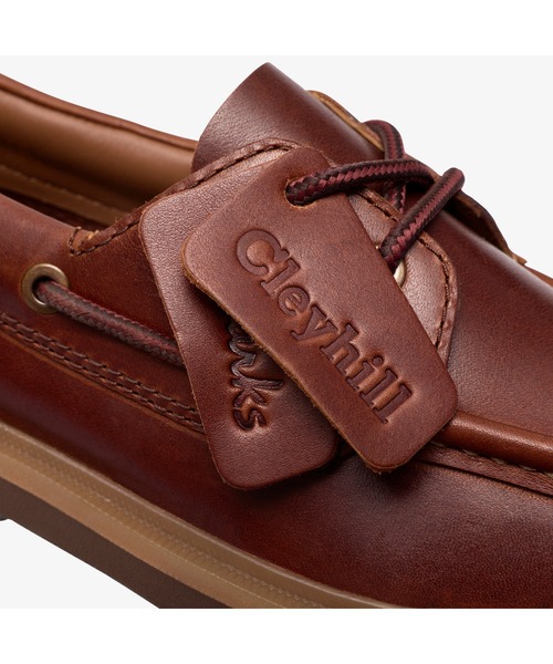 Clarks（クラークス）の「Cleyhill Boat. / レディース クレイヒルボート (ダークブラウンレザー)（モカシン/デッキシューズ・レディース・ダークブラウン・UK4/UK3.5/UK5.5/UK5/UK4.5/UK3/UK6）」の8枚目の写真