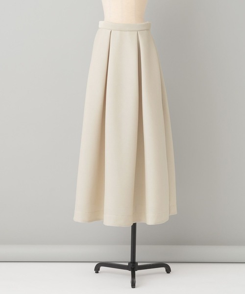 A part by(アパートバイ)の「ダブルメッシュタックスカート(スカート・レディース・ベージュ系その他/ブラック・MEDIUM/SMALL)」の1枚目の写真