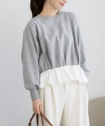 Sono（ソーノ）の「【新作 2/13発売】【SONO/ソーノ】【クリアもっち裏毛】ペプラムブレンド・スウェットＰＯ（Tシャツ/カットソー）」