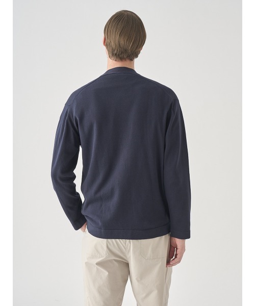 JOHN SMEDLEY（ジョンスメドレー）の「ボタンレス長袖カーディガン（カーディガン/ボレロ・メンズ・ネイビー・L/S）」の6枚目の写真