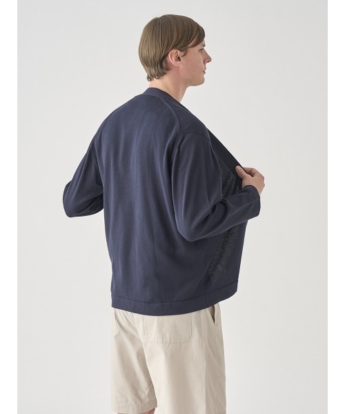 JOHN SMEDLEY（ジョンスメドレー）の「ボタンレス長袖カーディガン（カーディガン/ボレロ・メンズ・ネイビー・L/S）」の7枚目の写真