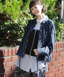 H.A.K（ハク）の「ライトオンスデニムドロストフリルシャツ（シャツ/ブラウス）」