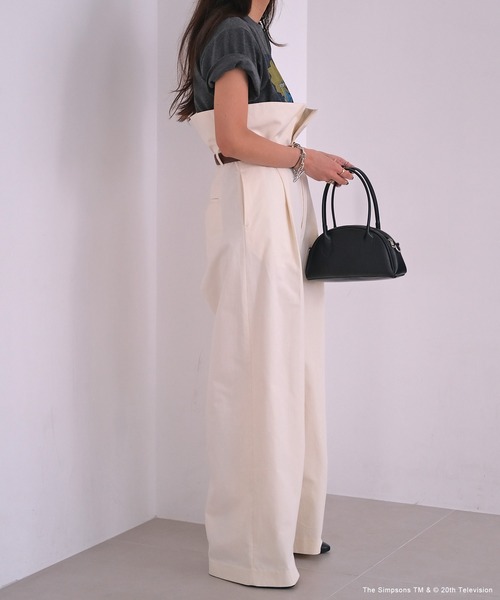 AKTE（アクテ）の「ペーパーバックウエストベルトパンツ（その他パンツ・レディース・ホワイト/ブラック・2/2T）」の5枚目の写真