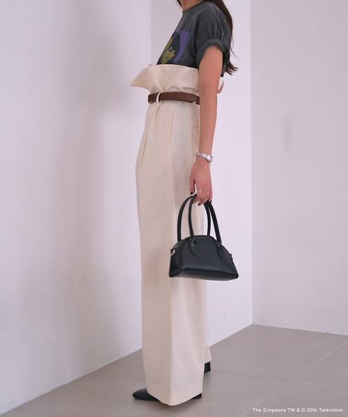 AKTE（アクテ）の「ペーパーバックウエストベルトパンツ（その他パンツ・レディース・ホワイト/ブラック・2/2T）」の8枚目の写真