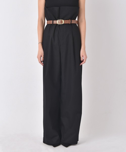 AKTE（アクテ）の「ペーパーバックウエストベルトパンツ（その他パンツ・レディース・ホワイト/ブラック・2/2T）」の20枚目の写真