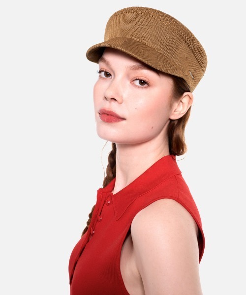 KANGOL（カンゴール）の「KANGOL TROPIC VENTAIR MAU / カンゴール（キャスケット・レディース・ブラック/ホワイト/タン・S/M/L/XL）」の8枚目の写真