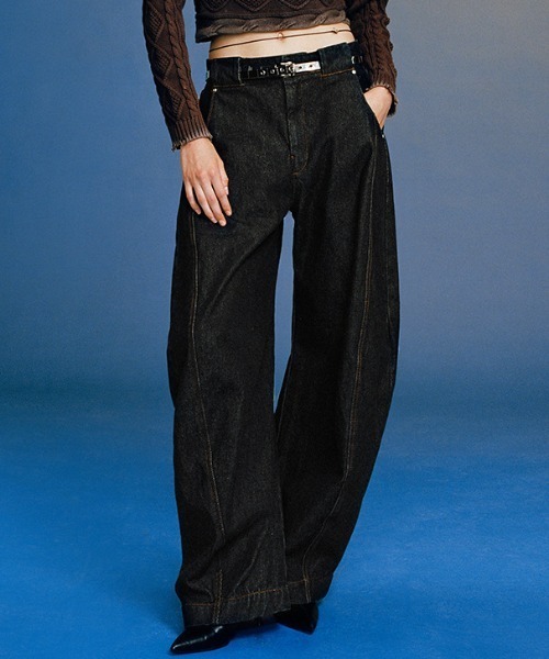 B.R.U(ブル)の「インディゴステッチワイドデニム(デニムパンツ・メンズ・インディゴブルー・SMALL/MEDIUM/LARGE)」の2枚目の写真