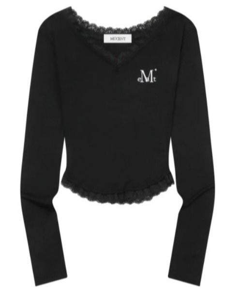 MUCENT(ムセント)の「◇MUCENT◇ブランド直輸入正規品/SUNNIOR LACE V-NECK LONG SLEEVE T サニアレースVネック長袖Tシャツ(Tシャツ/カットソー・レディース・ブラック/グレー/ホワイト・FREE)」の19枚目の写真