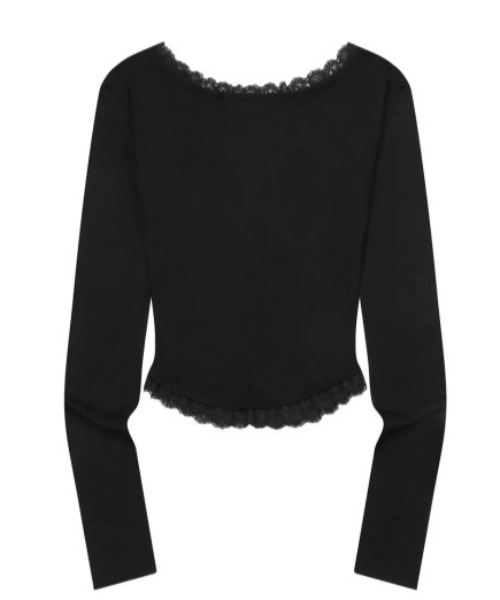MUCENT(ムセント)の「◇MUCENT◇ブランド直輸入正規品/SUNNIOR LACE V-NECK LONG SLEEVE T サニアレースVネック長袖Tシャツ(Tシャツ/カットソー・レディース・ブラック/グレー/ホワイト・FREE)」の20枚目の写真