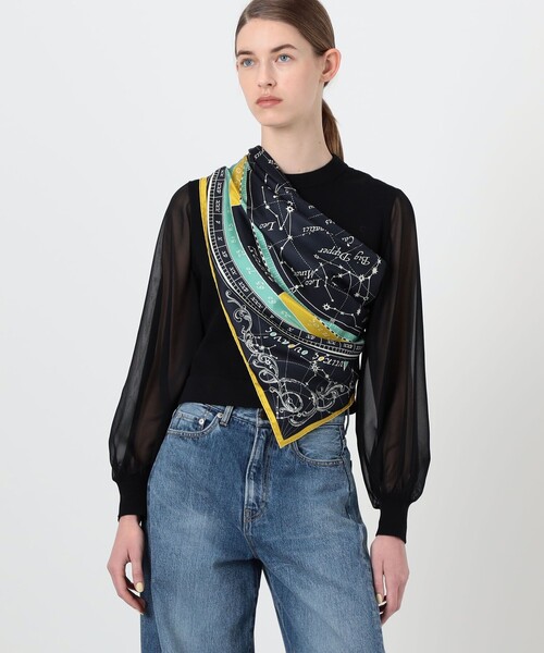 manipuri（マニプリ）の「【別注】manipuri STAR MAP シルクスカーフ（バンダナ/スカーフ・レディース・ダークネイビー・FREE）」の2枚目の写真