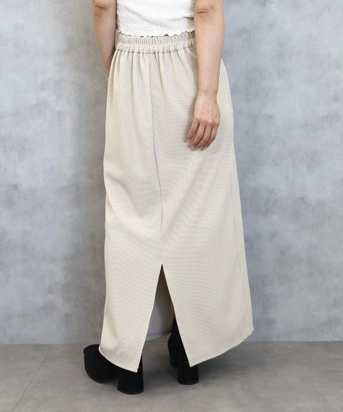 CECIL McBEE（セシルマクビー）の「リブ無地ナロースカート（スカート・レディース・モカ/ブラック/アイボリー・MEDIUM/LARGE）」の19枚目の写真