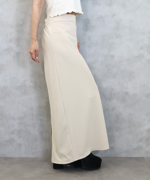 CECIL McBEE（セシルマクビー）の「リブ無地ナロースカート（スカート・レディース・モカ/ブラック/アイボリー・MEDIUM/LARGE）」の20枚目の写真