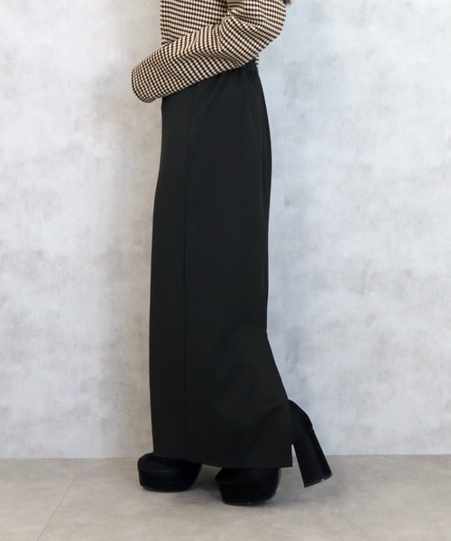 CECIL McBEE（セシルマクビー）の「リブ無地ナロースカート（スカート・レディース・モカ/ブラック/アイボリー・MEDIUM/LARGE）」の9枚目の写真