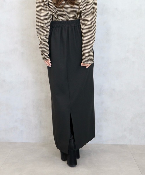 CECIL McBEE（セシルマクビー）の「リブ無地ナロースカート（スカート・レディース・モカ/ブラック/アイボリー・MEDIUM/LARGE）」の10枚目の写真