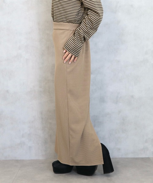 CECIL McBEE（セシルマクビー）の「リブ無地ナロースカート（スカート・レディース・モカ/ブラック/アイボリー・MEDIUM/LARGE）」の13枚目の写真