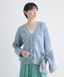 Paradise Picnic | ツイードジャガードVネックカーディガン(カーディガン/ボレロ)