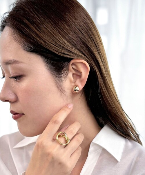 grace grace （グラスグラス）の「【grace grace/グラスグラス】ラウンドドームピアス（ピアス（両耳用）・レディース・シルバー/ゴールド・FREE）」の6枚目の写真